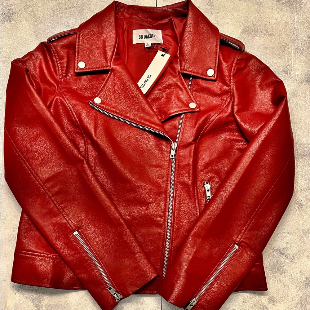 BB Dakota Faux Leather Jacket NWT